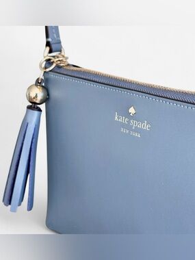 Kate Spade Ivy Street Amy Crossbody - Smooth Leather Bass Blue w/ Tassel NWOT